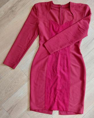 Tubino rosso elasticizzato con giacca taglia 42