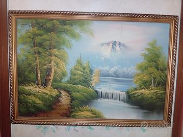 Quadro paesaggio vintage 60x80 con splendida cor
