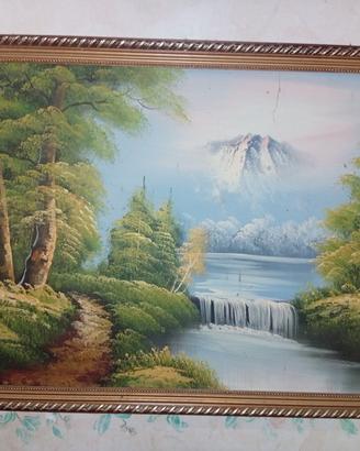 Quadro paesaggio vintage 60x80 con splendida cor