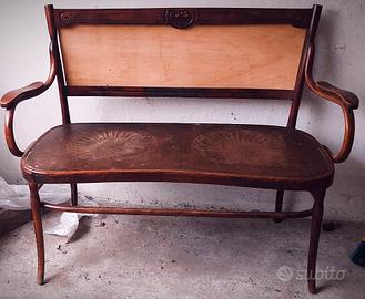 Divanetto in legno vintage 