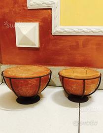 Due Ceri Sardi in canestri di ferro NUOVI