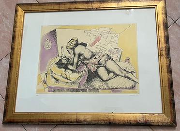 Ugo attardi acquaforte quadro