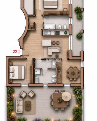 TRILOCALE CON TERRAZZO NUOVA COSTRUZIONE