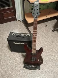 chitarra elettrica e amplificatore