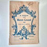Manon Lescaut - G. Puccini. Libretto d'opera