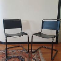 Coppia sedie stile Bauhaus anni '80