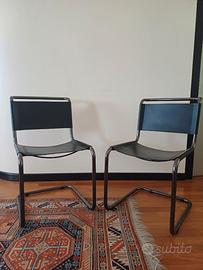 Coppia sedie stile Bauhaus anni '80