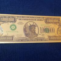 1000000 DI DOLLARI U.S.A. LAMINA D'ORO COLORATA