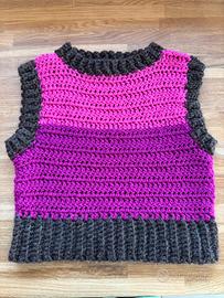 Gilet al’uncinetto fatto a mano