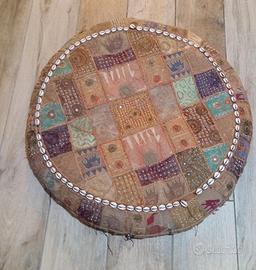 Puff Basso etnico e cuscino etnico quadrato