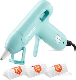 Pistola Colla Calda con 60 Colla Stick, Blu