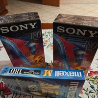 5 vhs videocassette confezionate nuove