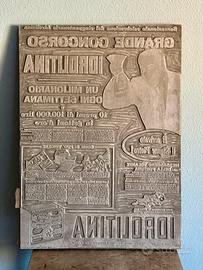 Insegna Idrolitina Stampo Industriale Vintage