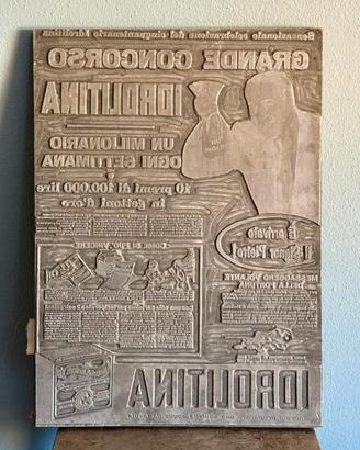 Insegna Idrolitina Stampo Industriale Vintage
