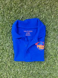 polo Guess neonato blu  6/9 mesi cotone