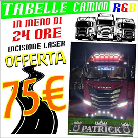 Tabelle Targhe Camion Led RGB 12V 24V