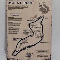 Targa Poster Circuito Imola 30x20cm in metallo 