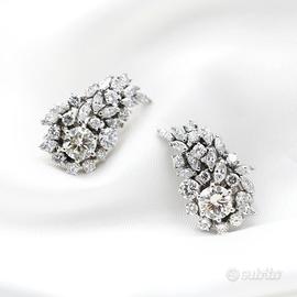 Orecchini in Oro Bianco con Diamanti