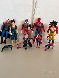Lotto di figures Marvel-Spiderman-DragonBall
