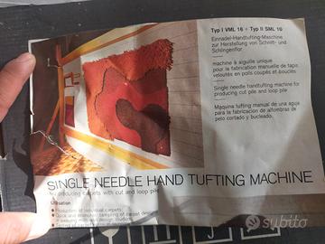 macchina per tufting manuale ad ago singolo