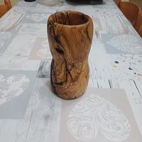 centro tavola in legno di ulivo 