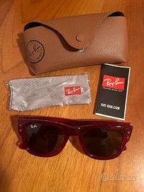 Ray-Ban Mega Wayfarer Rosso trasparente
