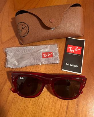 Ray-Ban Mega Wayfarer Rosso trasparente