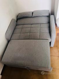 Divano letto grigio 2 posti