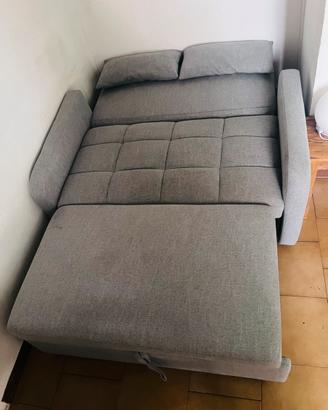 Divano letto grigio 2 posti