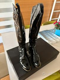 Stivali cavallerizza nero lucido Fabi