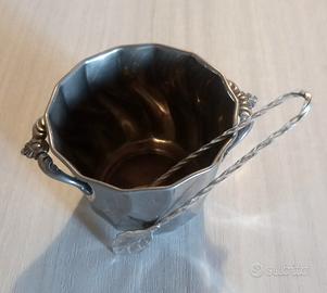 Secchiello Ghiaccio Vintage e Pinze Lorenzi Milano