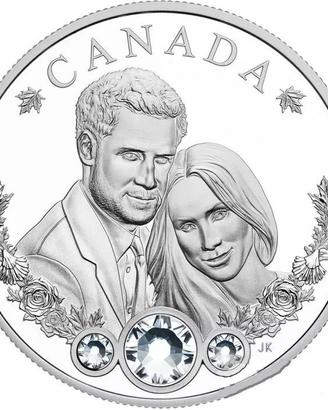 Moneta per le nozze reali Harry e Meghan Markle