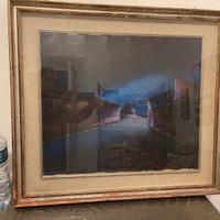 Quadro dipinto contemporaneo notturno Vannucci