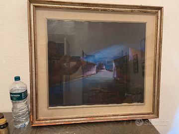 Quadro dipinto contemporaneo notturno Vannucci