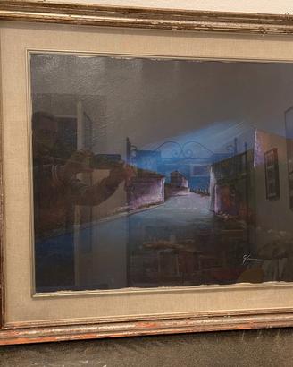 Quadro dipinto contemporaneo notturno Vannucci