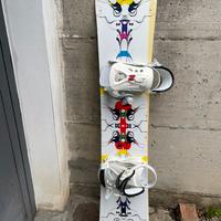 Tavola snowboard 155cm attacchi inclusi e scarpon