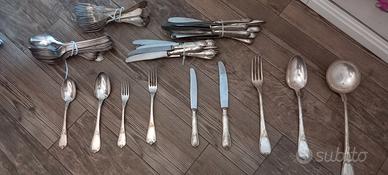 servizio di posate  vintage, bagnate in argento 