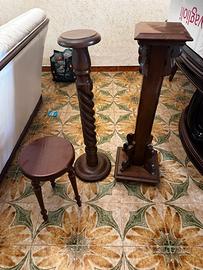 Set arredo antichi - colonnine - sgabello
