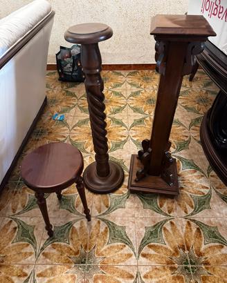 Set arredo antichi - colonnine - sgabello