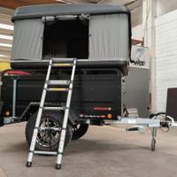 Carrello rimorchio auto fuoristrada con tenda