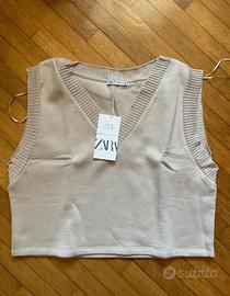 Crop top gilet donna zara