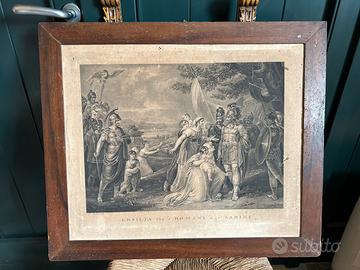 Rara stampa antica - Ersilia tra Romani e Sabini