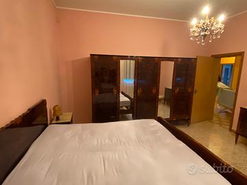 Camera da letto completa anni 50 in legno radica