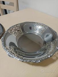 porta frutta Alfra Alessi in acciaio 