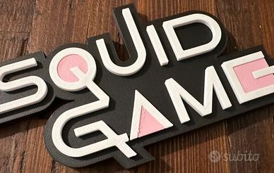 Squid Game Logo 3D – Decorazione Fan Art da Collez