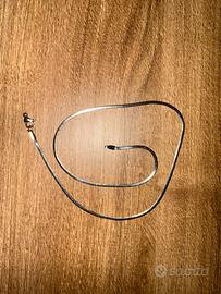 Collana argento minimal snake unisex nuova