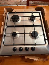 Piano cottura  50 cm 4 fuochi inox