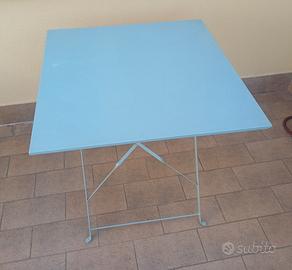 tavolo da giardino pieghevole flora naterial 70x70
