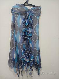 Abito in chiffon senza spalline "Brezza marina" co