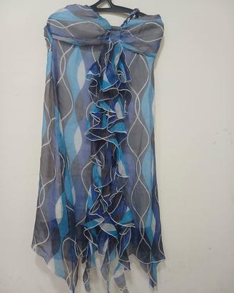 Abito in chiffon senza spalline "Brezza marina" co
